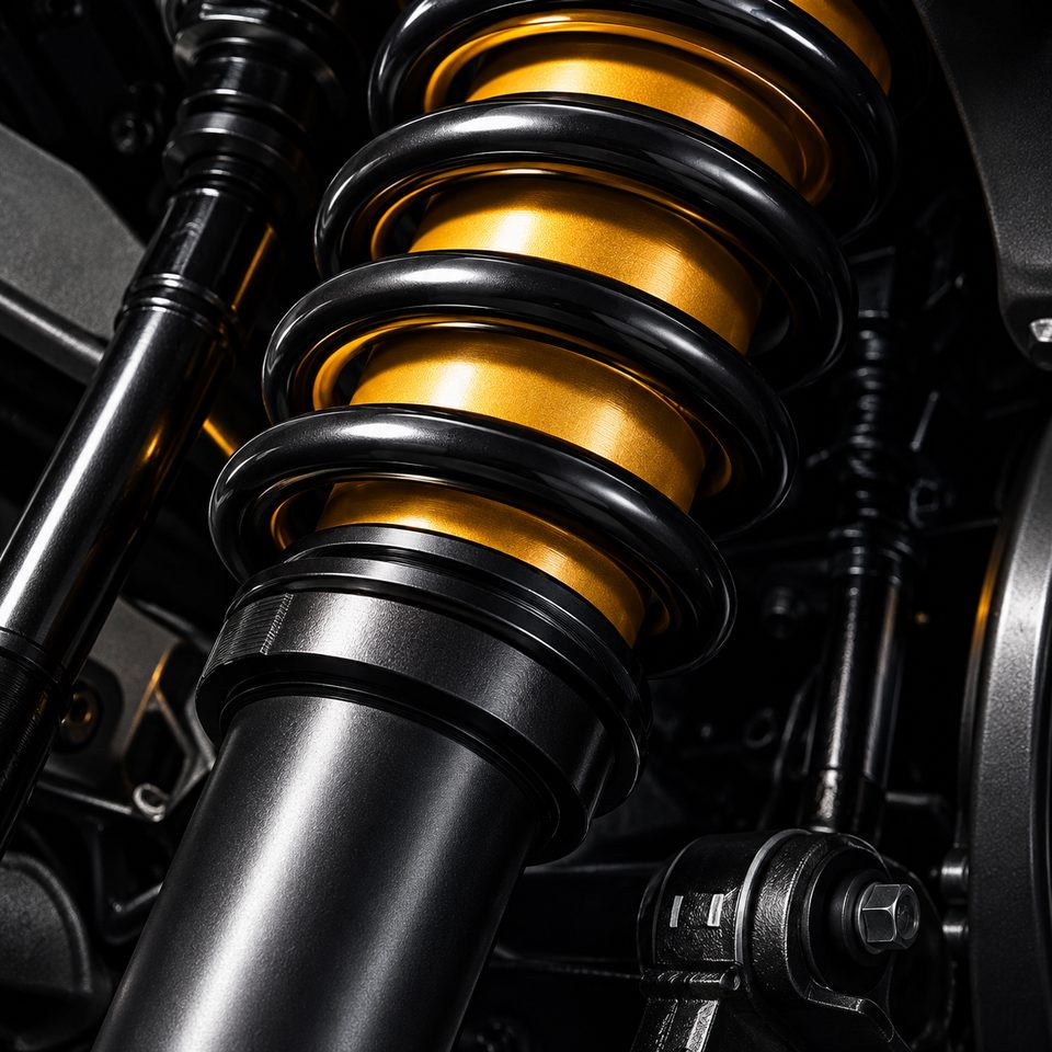 Suspension: coil spring and shock absorber