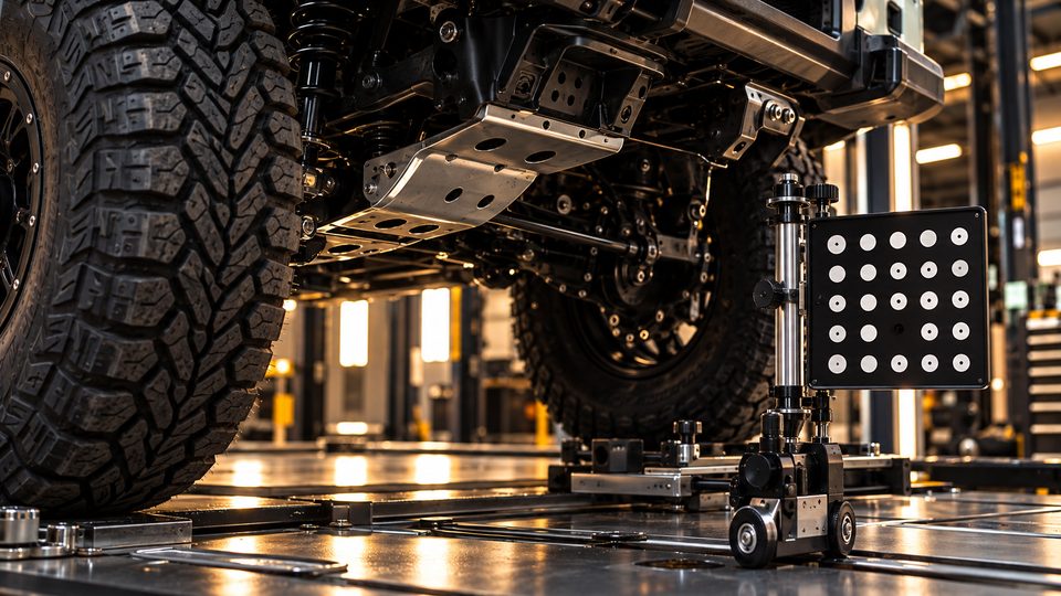 Calibration: wheels on the alignment rig
